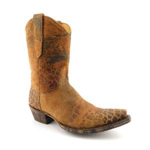 New OLD GRINGO Brown Leopard Leather Western Boots 8